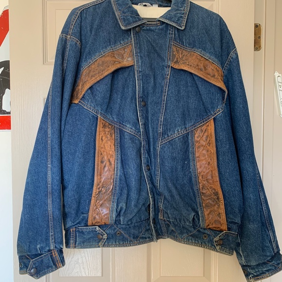 Canyon River Blues Other - 1980 Jean Jacket with Leather patching